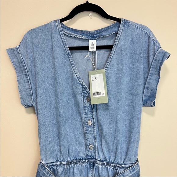 NWT H&M Short Sleeve Denim Jumpsuit - Picture 3 of 16